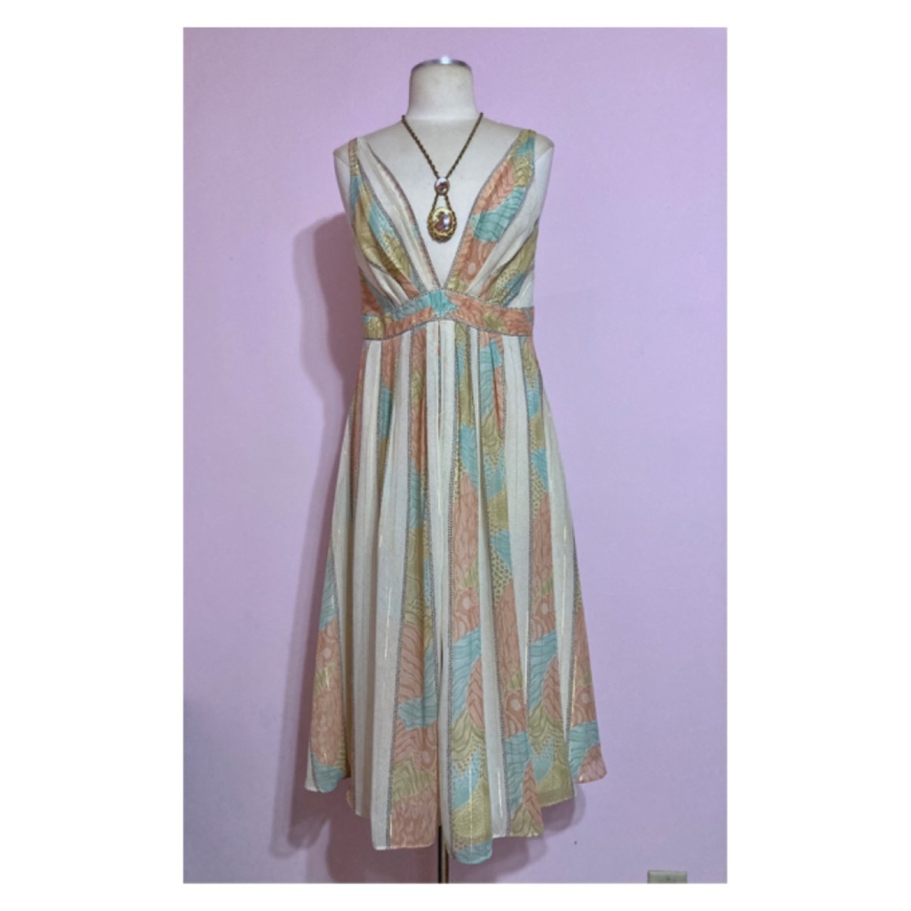 👠💋💄  A-LINE LOW CUT MULTI COLOR DRESS💋👠🌹